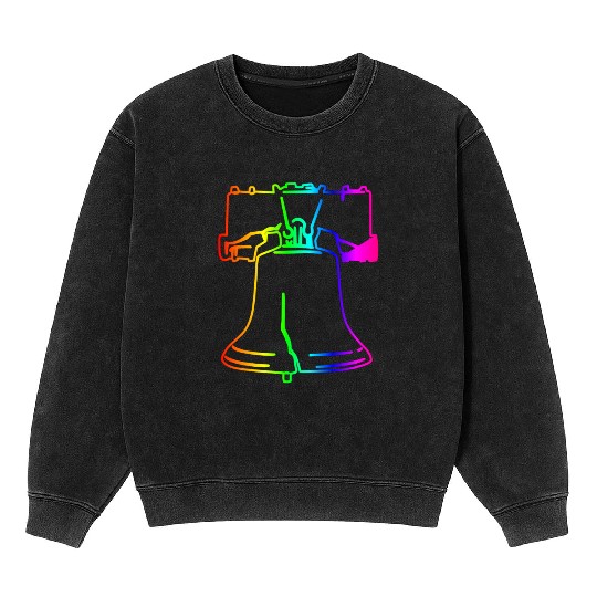 Rainbow Liberty Bell Mineral Wash Sweatshirts