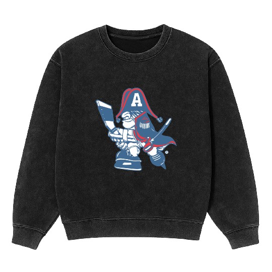 Milwaukee admiral cartoon Mineral Wash Sweatshirts