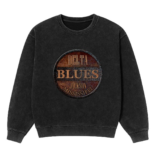 rusty delta blues jackson Mineral Wash Sweatshirts