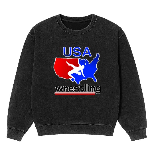 Team USA Wrestling Mineral Wash Sweatshirts