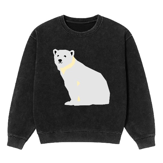 Polar bear Mineral Wash Sweatshirts