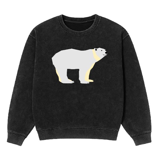 Polar bear Mineral Wash Sweatshirts