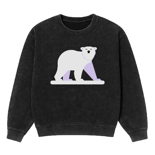 Polar bear Mineral Wash Sweatshirts