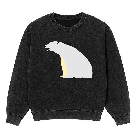 Polar bear Mineral Wash Sweatshirts