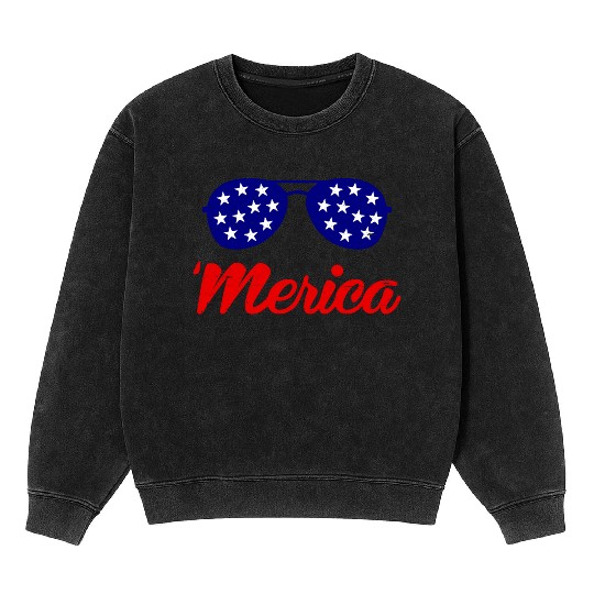 'Merica Mineral Wash Sweatshirts