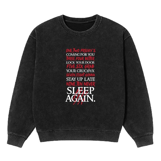 Nightmare on elm street - 1, 2 Freddy's Coming F Mineral Wash Sweatshirts