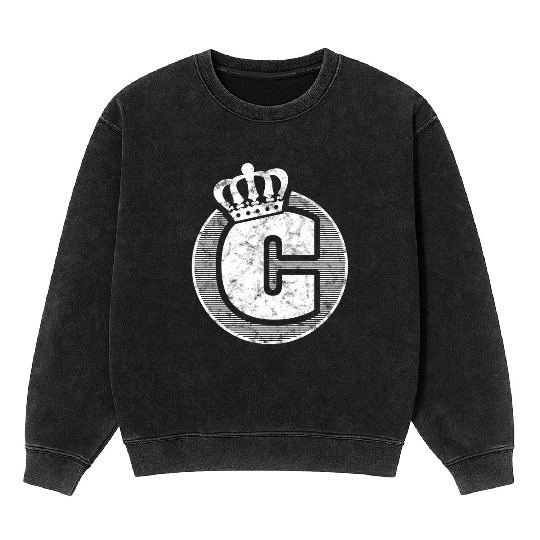 Name Letter C Character Case Alphabetical Crown Mineral Wash Sweatshirts