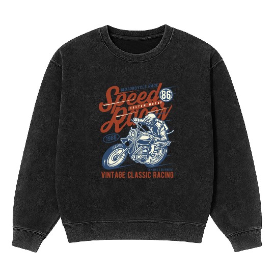 Speed Racer Vintage Classic Racing Mineral Wash Sweatshirts