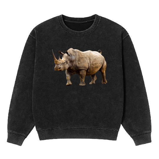 rhinoceros hippo nashorn1 Mineral Wash Sweatshirts