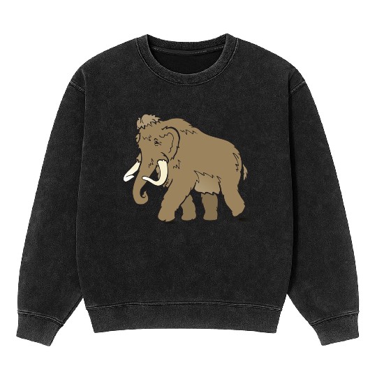 mammoth woolly elephant elefant mammut9 Mineral Wash Sweatshirts