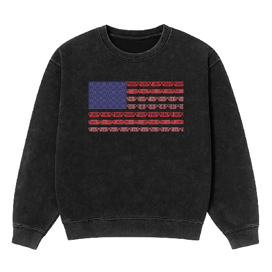 Flag of the United States jeep Mineral Wash Sweatshirts