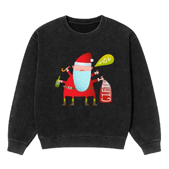 Santa Claus Mineral Wash Sweatshirts