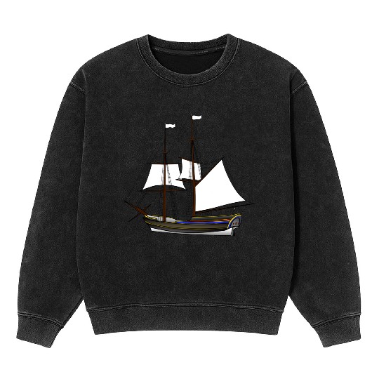 ship boat canoe sailboat submarine yacht anchor405 Mineral Wash Sweatshirts