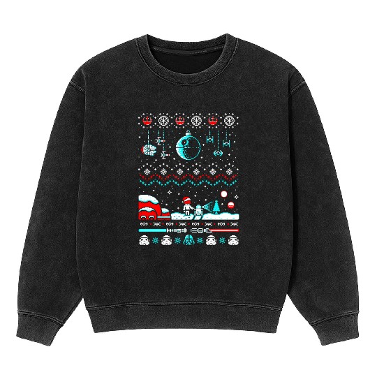 Star Wars ugly Christmas sweater Mineral Wash Sweatshirts
