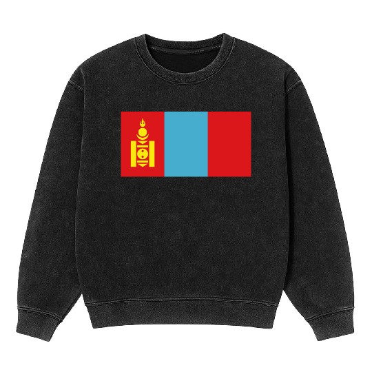 flag mongolia Mineral Wash Sweatshirts