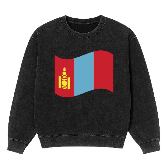 flag mongolia Mineral Wash Sweatshirts