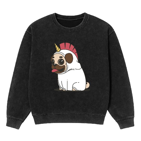 Pug Love Mineral Wash Sweatshirts
