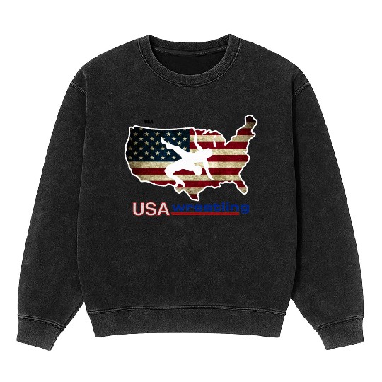 USA Wrestling Mineral Wash Sweatshirts