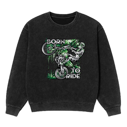 Supercross Born To Ride Mineral Wash Sweatshirts