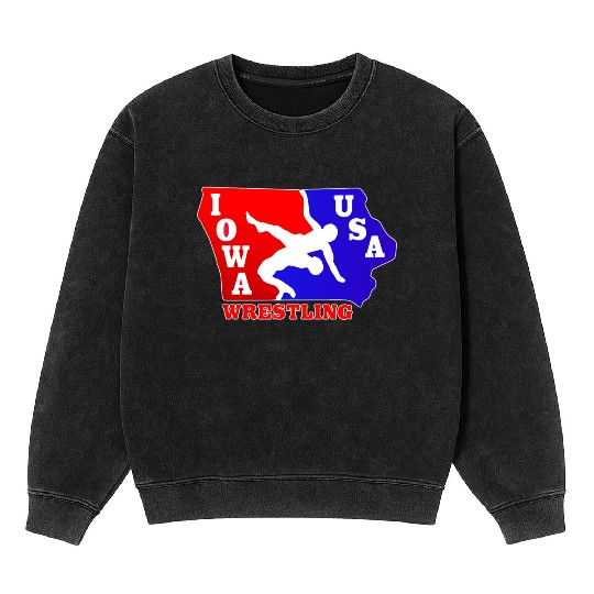 Iowa Team USA Wrestling Mineral Wash Sweatshirts