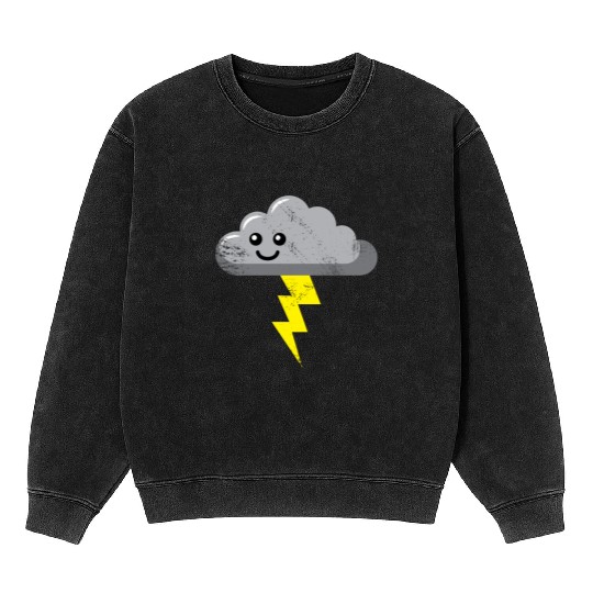 Thundercloud Storm Cloud gift weather Mineral Wash Sweatshirts
