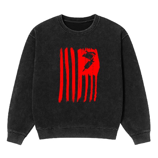 Tattoo Machine American Flag ©WhiteTigerLLC.com Mineral Wash Sweatshirts