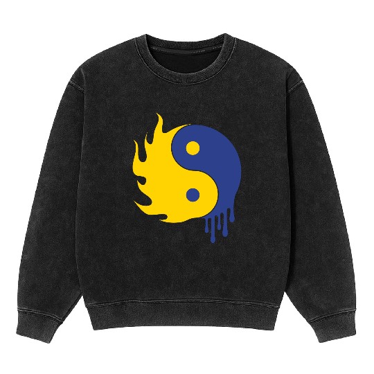 Ying Yang Mineral Wash Sweatshirts