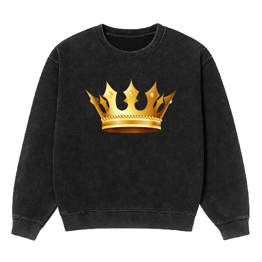 King prince monarch VIP golden crown gold image Mineral Wash Sweatshirts