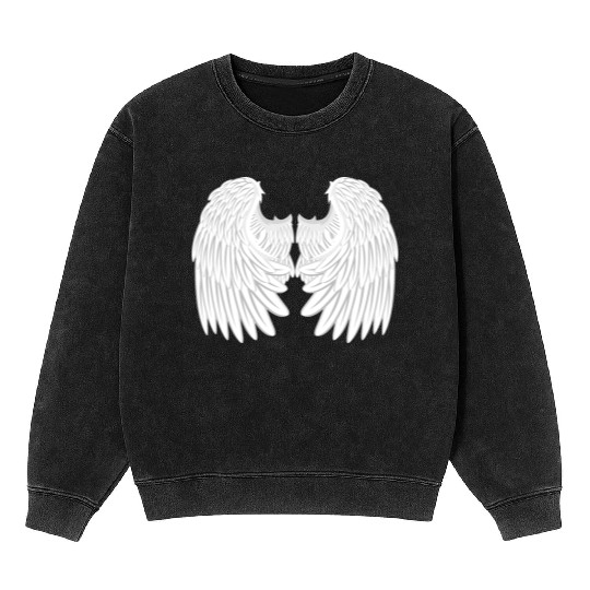 Angel Wings Mineral Wash Sweatshirts