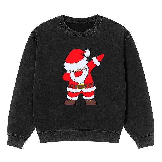 Dabbing Santa Mineral Wash Sweatshirts Santa Claus Christmas Dab