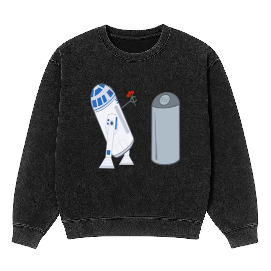 Confused R2D2 Mineral Wash Sweatshirts