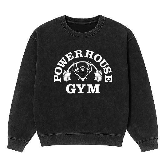 Fashion Bodybuilding Power House Gym Fitness Mineral Wash Sweatshirts