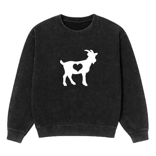 Goat Goats Farmer Heart Love Mineral Wash Sweatshirts