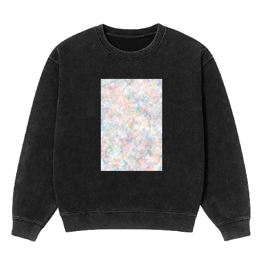 Multicolor Pastel Rainbow Marble Pattern Mineral Wash Sweatshirts
