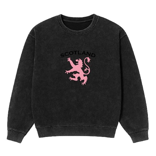 Cute Scottish rampant lion light pink Mineral Wash Sweatshirts