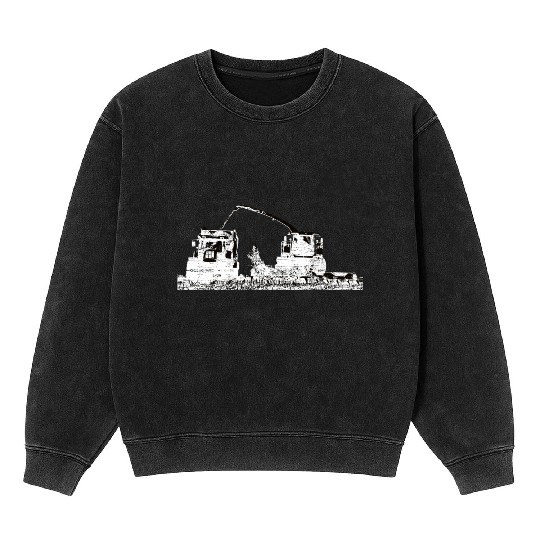 Corn chopper chopping corn maize farmer Mineral Wash Sweatshirts