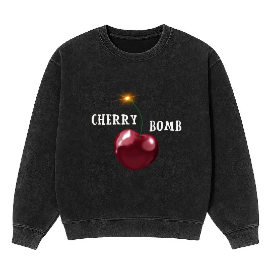 Cherry bomb big Mineral Wash Sweatshirts