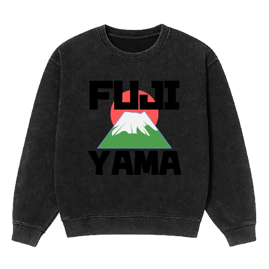 Mount Fuji Fujiyama Volcano Japan Mineral Wash Sweatshirts