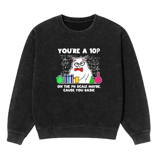 Chemistry Nerd Ph Mineral Wash Sweatshirts