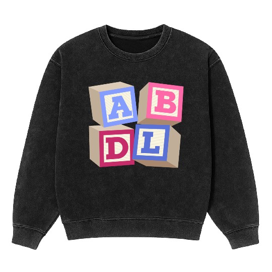 AB DL ageplay ABDL adult baby diaper baby Mineral Wash Sweatshirts