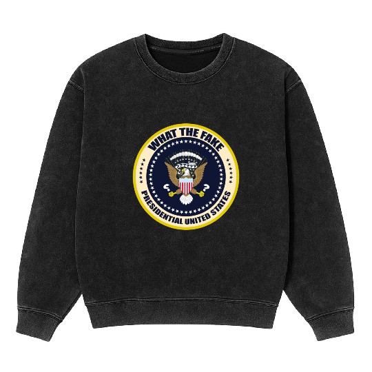 fake presidential seal Mineral Wash Sweatshirts