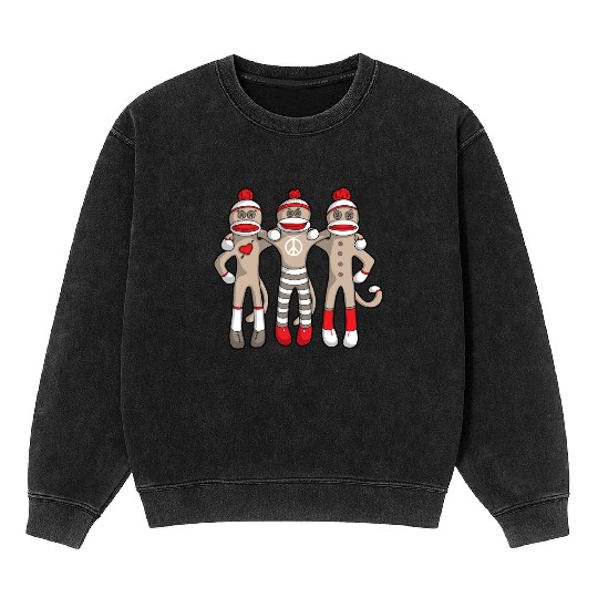 Sock Monkey Buddies Mineral Wash Sweatshirts