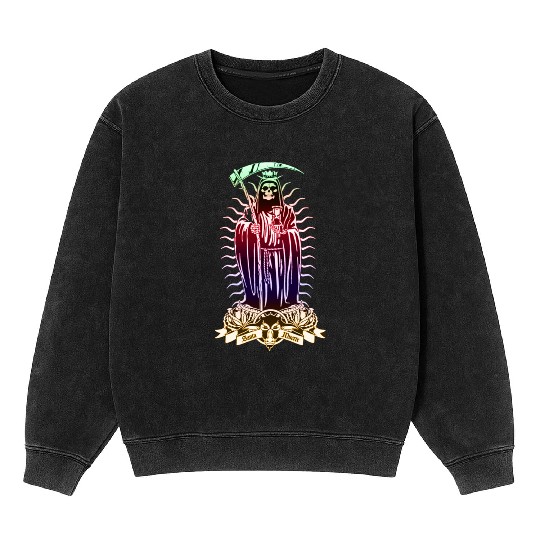 Santa Muerte - Santisima Muerte - Holy Death Mineral Wash Sweatshirts