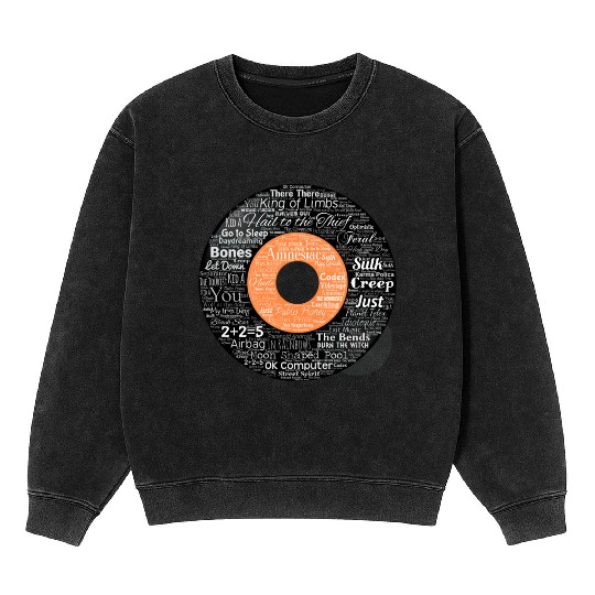 Radiohead Albums and Songs Mineral Wash Sweatshirts