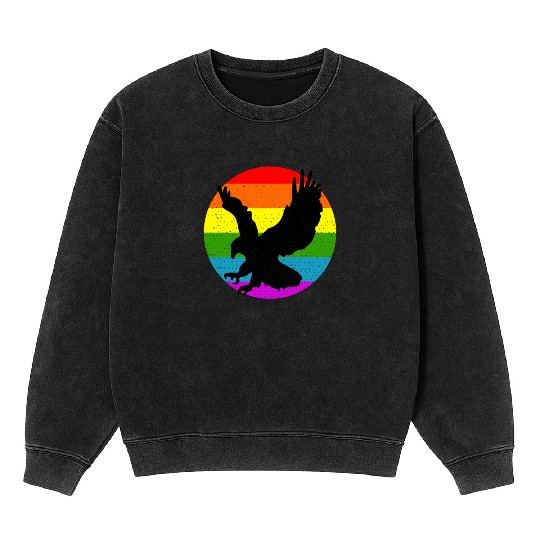 Rainbow Hawk Mineral Wash Sweatshirts