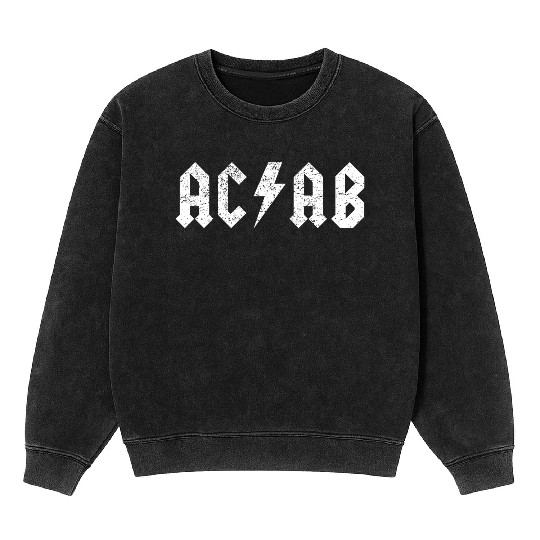 ACAB Punk A.C.A.B. All Cops Antifa Riot Mineral Wash Sweatshirts