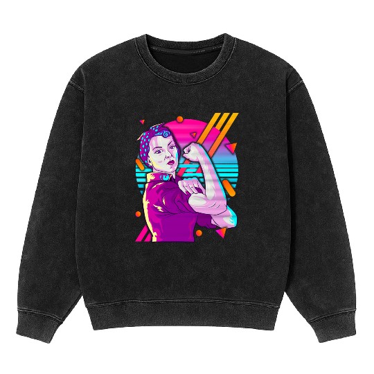 Rosie The Riveter Vaporwave Mineral Wash Sweatshirts