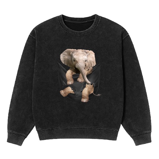 Elephant Pocket Mineral Wash Sweatshirts