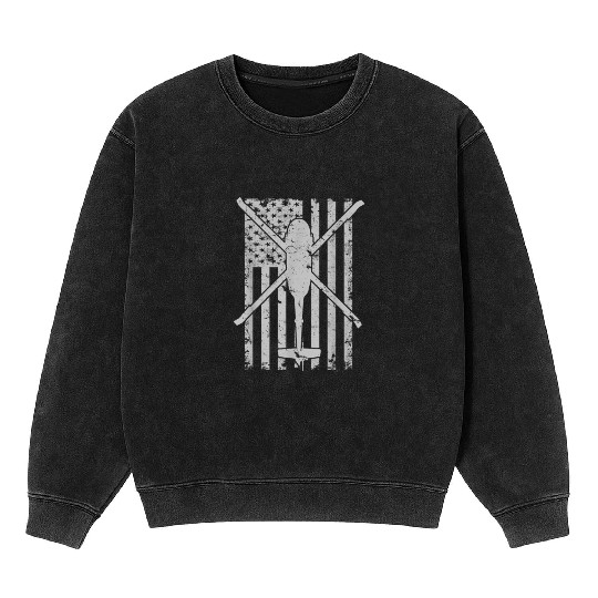 Uh 60 Black Hawk Military Helicopter Patriotic Fla Mineral Wash Sweatshirts