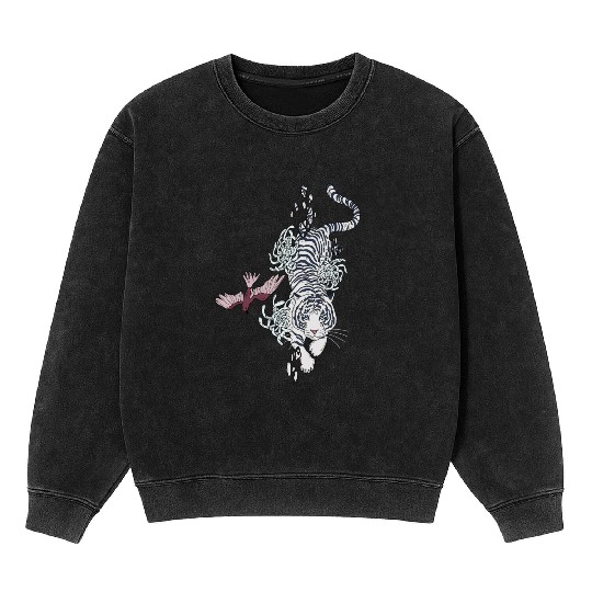 Unique Japanese spirit Tiger | My spirit Animal Mineral Wash Sweatshirts